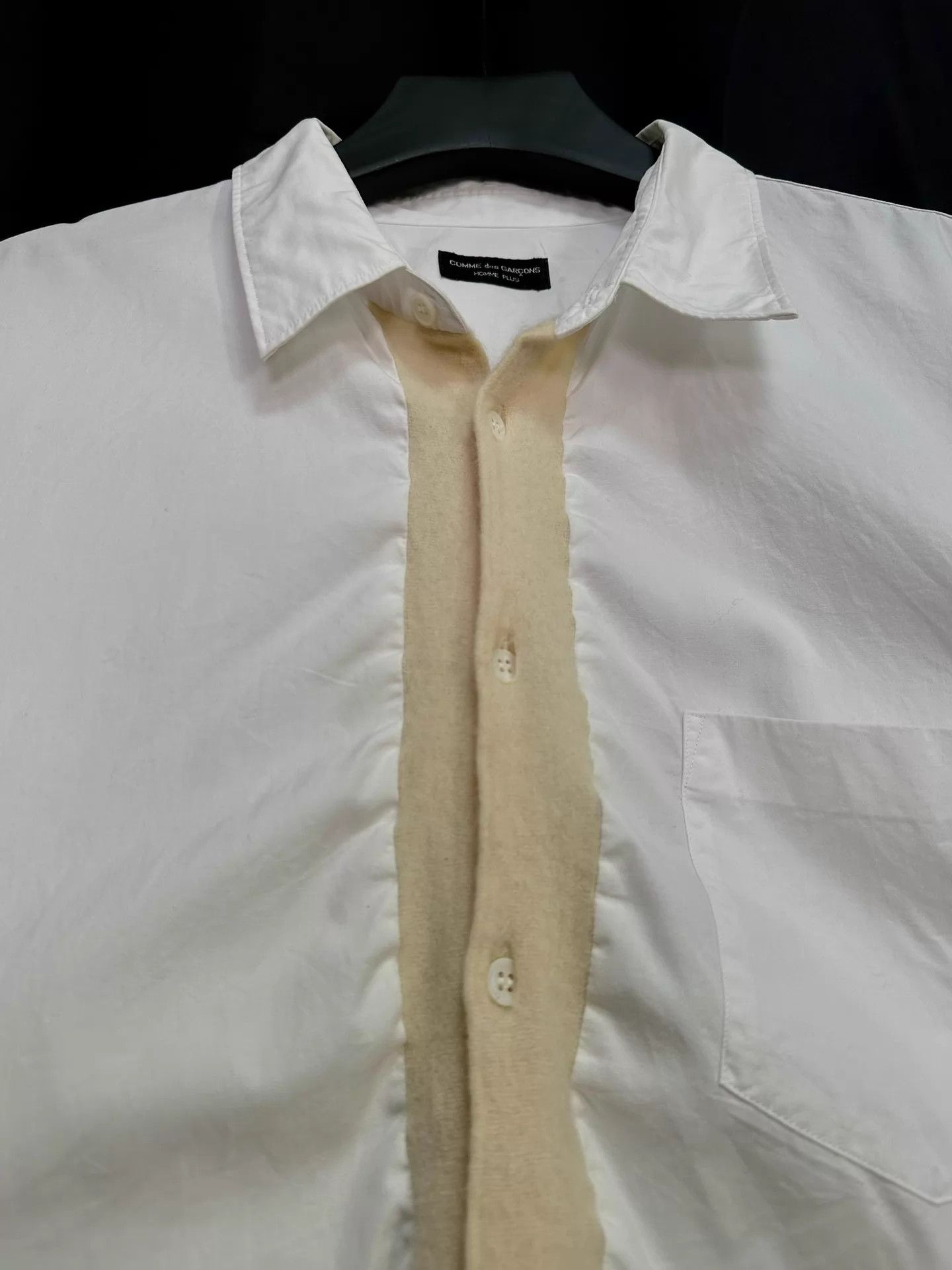 Comme des Garcons CDG 94AW HP Felted Wool Paneled Shirt Size US S / EU 44-46 / 1 - 3 Thumbnail
