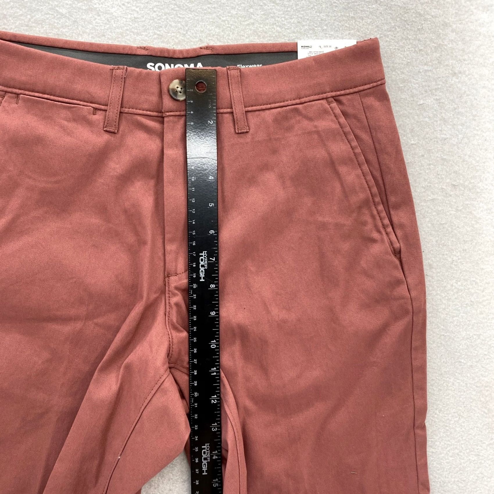 Vintage Sonoma Flexwear Chino Shorts Mens 30 Stretch Waistband Casual Preppy Dark Mauve Size US 30 / EU 46 - 7 Thumbnail