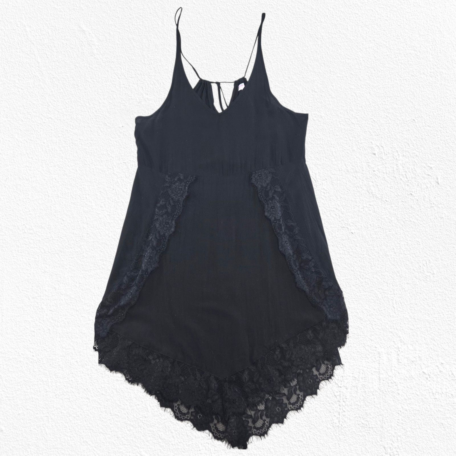 Free People Free People Black Lace Slip Nightgown Chemise Size Medium Size M / US 6-8 / IT 42-44 - 2 Thumbnail