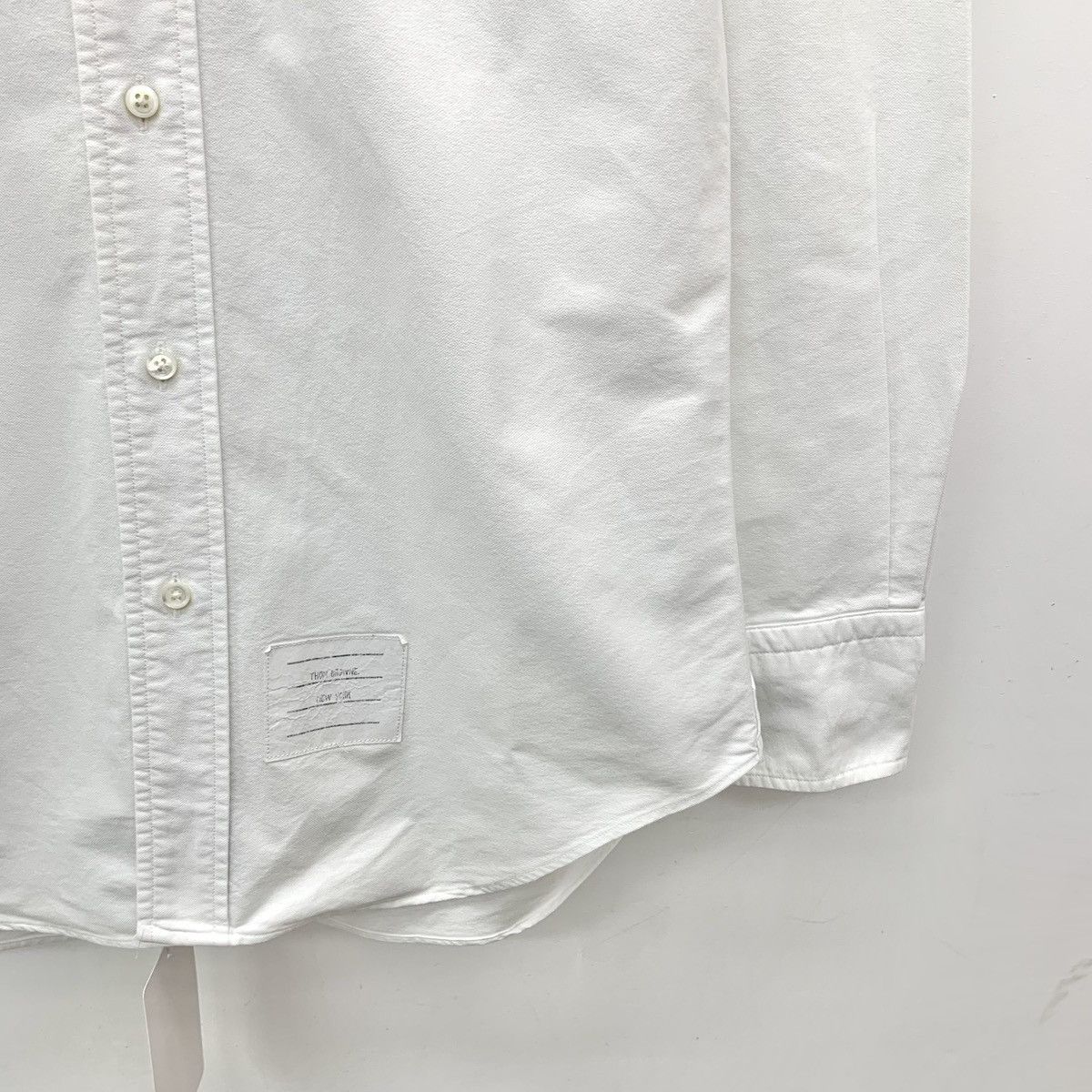 Thom Browne Thom Browne White Cotton Lapel Long Sleeve Shirt K26WX Size US XS / EU 42 / 0 - 4 Thumbnail