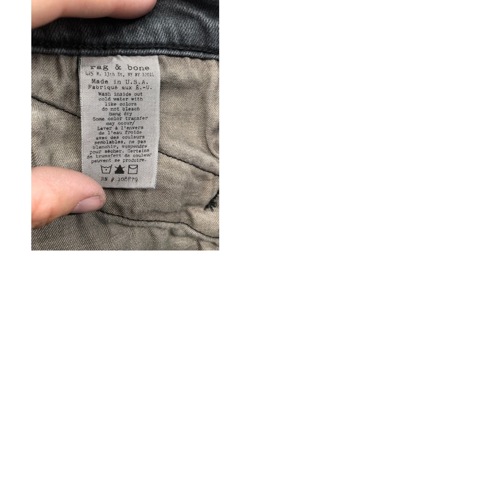 Rag & Bone Rag & Bone Jeans Skinny 27 Womens Low Rise Dark Gray Denim 5-Pocket Regular Rise Tight Fit Slim Size 27" / US 4 / IT 40 - 9 Thumbnail