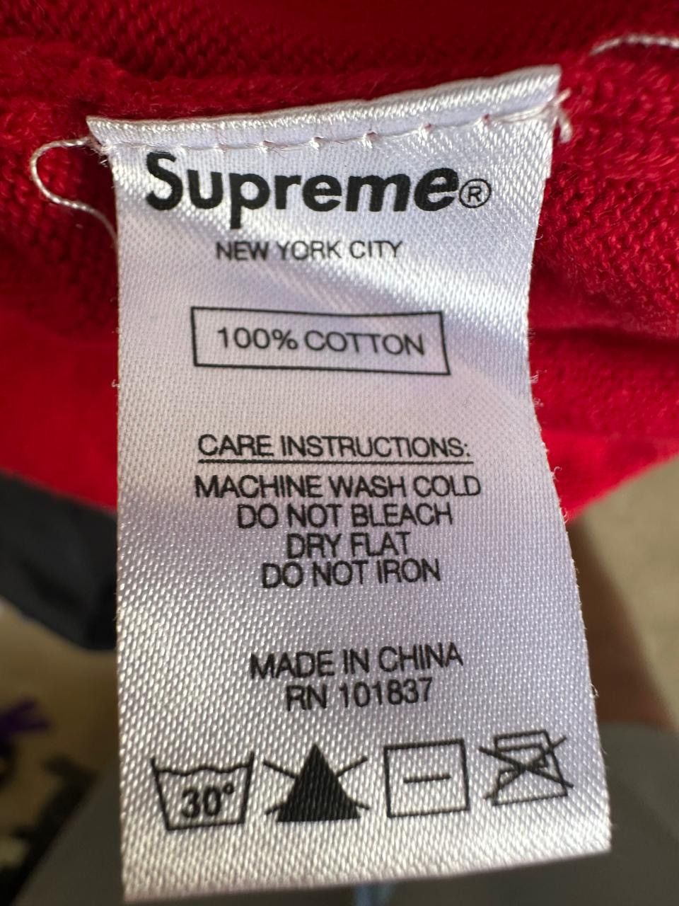 Supreme SUPREME SPLIT WHITE AND RED SWEATER Size US M / EU 48-50 / 2 - 2 Thumbnail