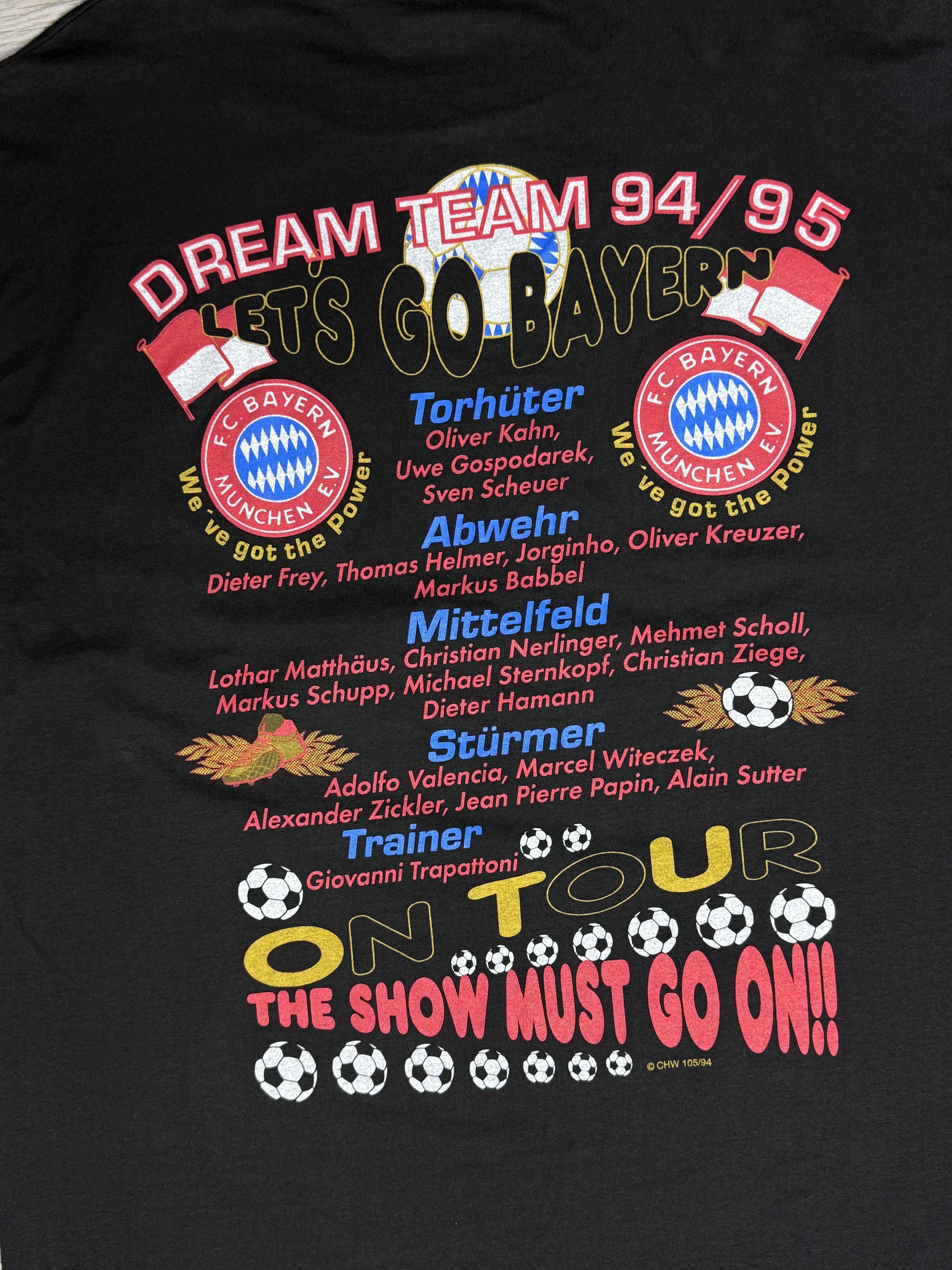 Vintage 1994 FC Bayern Tour tshirt Size US XL / EU 56 / 4 - 4 Thumbnail