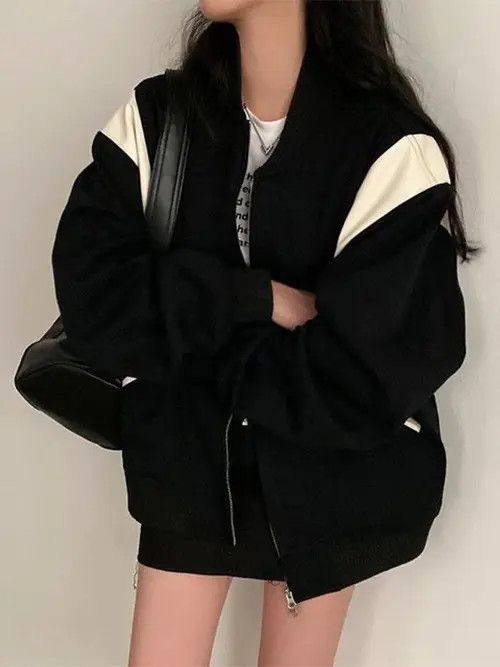 VIBE Baseball Jackets Women Autumn Vintage Coats Size ONE SIZE - 1 Thumbnail