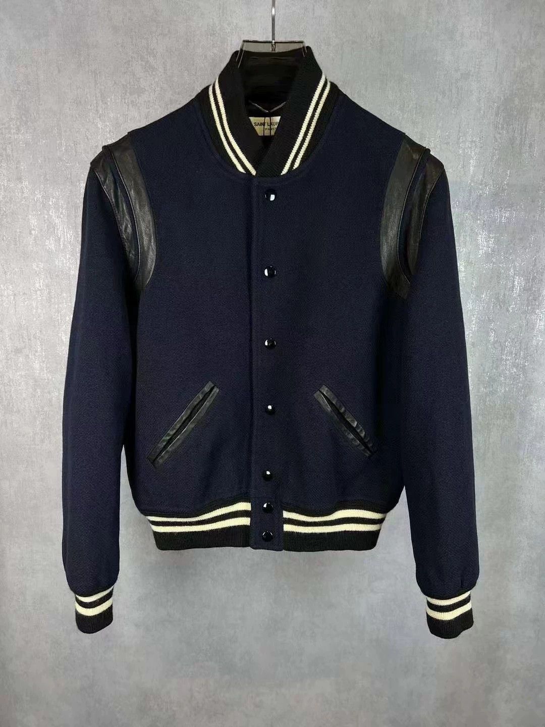 Saint Laurent Paris Saint Laurent Paris Deep blue baseball jersey Size US S / EU 44-46 / 1 - 1 Thumbnail