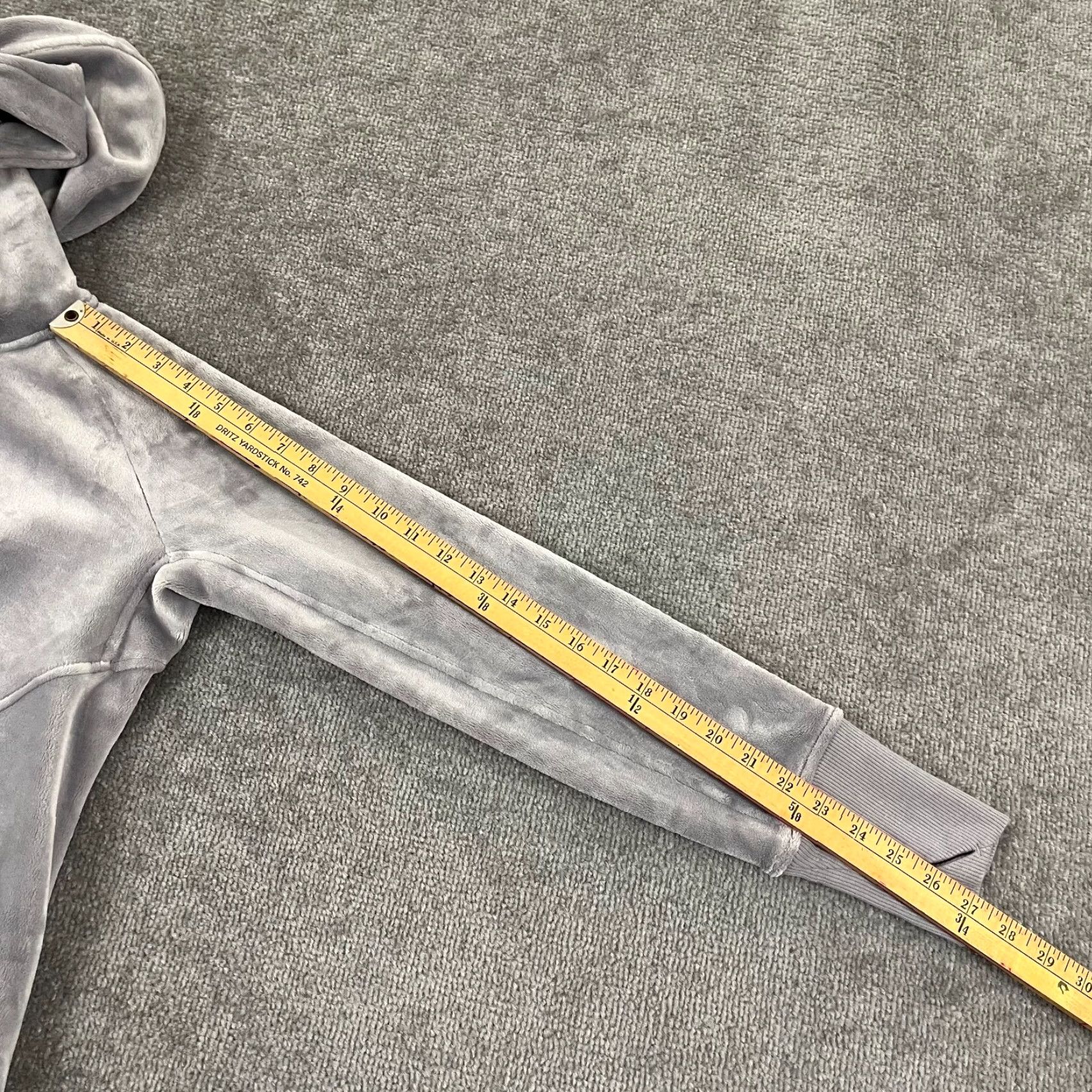 Athleta Athleta Hoodie Womens Small Gray Velour Triumph Double Cozy Gray 511432 Size S / US 4 / IT 40 - 5 Thumbnail