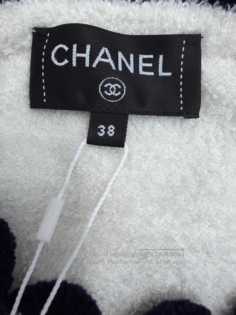 Chanel Chanel Black and white lace towel fabric knitted cardigan Size XS / US 0-2 / IT 36-38 - 4 Thumbnail
