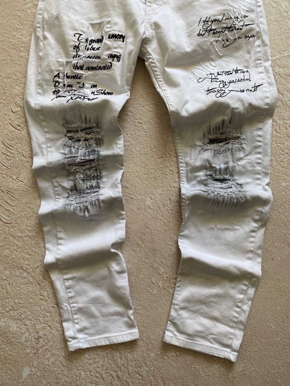 Japanese Brand Dirty pants Faded Crash denim thrashed y2k distressed jeans Size US 30 / EU 46 - 5 Thumbnail