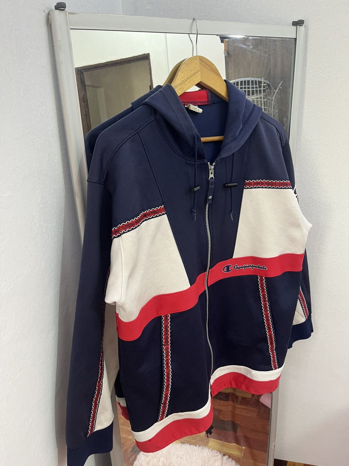 Champion Vintage Champion Tape Hoodie 90s Hip Hop Style Size US L / EU 52-54 / 3 - 2 Thumbnail