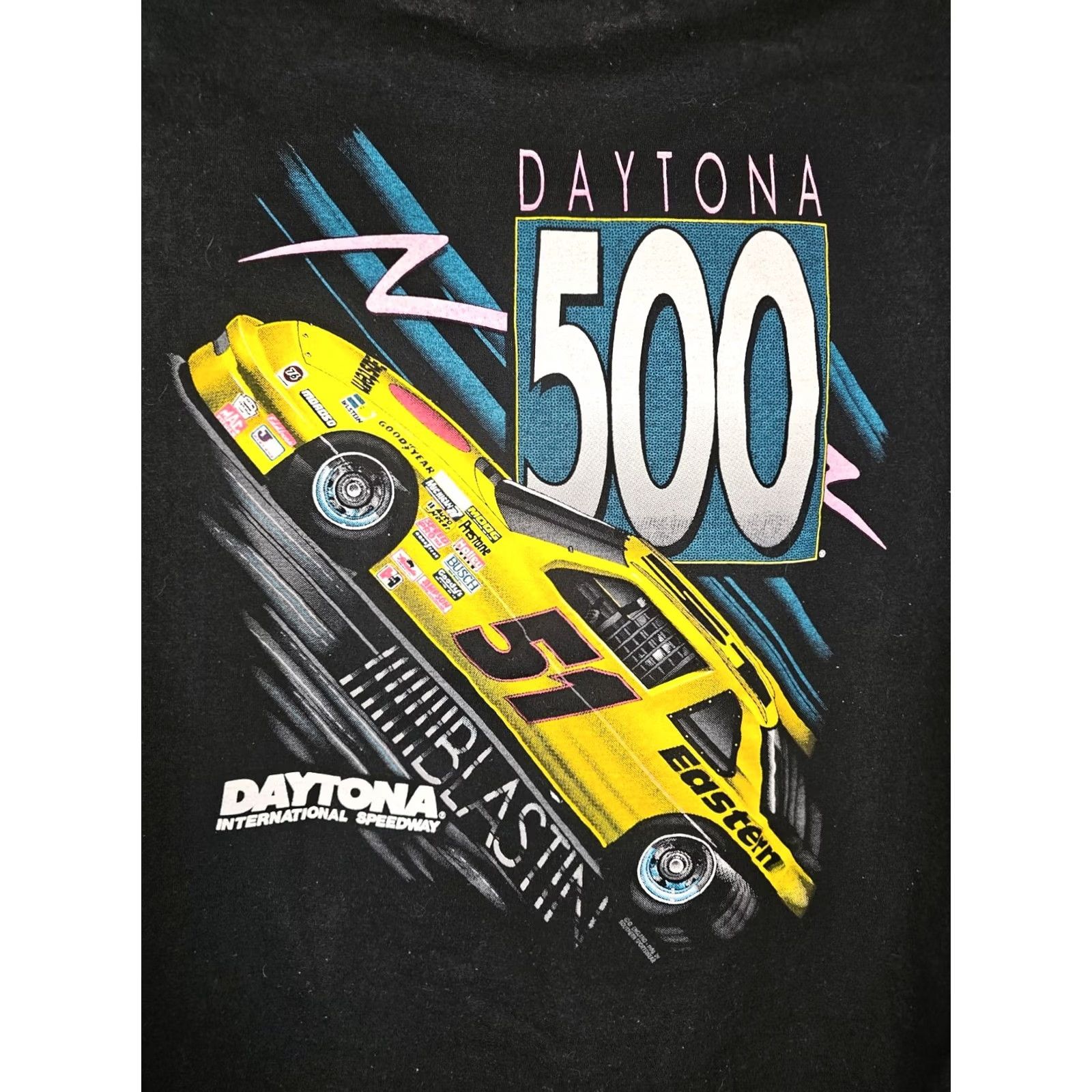 Jerzees VINTAGE DAYTONA 500 SPEEDWAY RACING ONE POCKET COTTON BLACK T-SHIRT SZ XL Size US XL / EU 56 / 4 - 2 Thumbnail