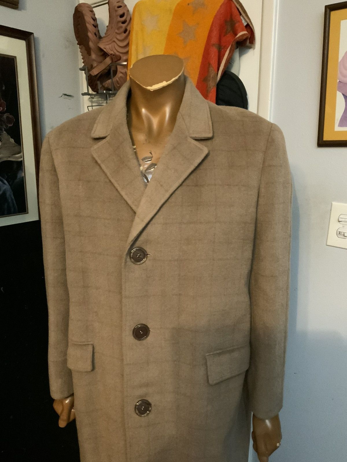 Designer × Vintage Vintage Oxford 100% Mohair Di Lusso Italy Overcoat Coat Size US M / EU 48-50 / 2 - 12 Thumbnail