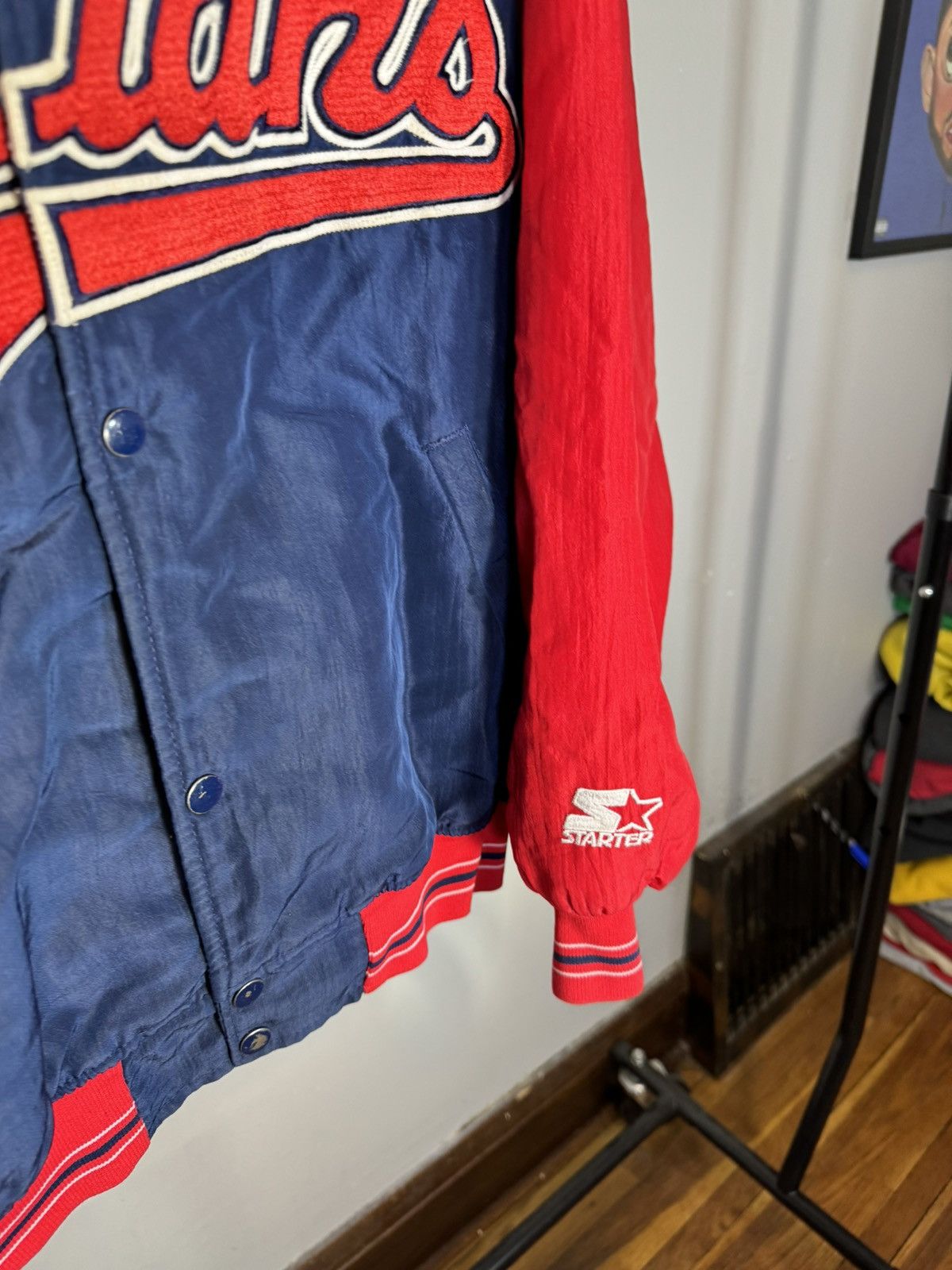 Starter × Vintage Vintage Cleveland Indians Diamond Collection Starter Jacket Size US XL / EU 56 / 4 - 4 Thumbnail
