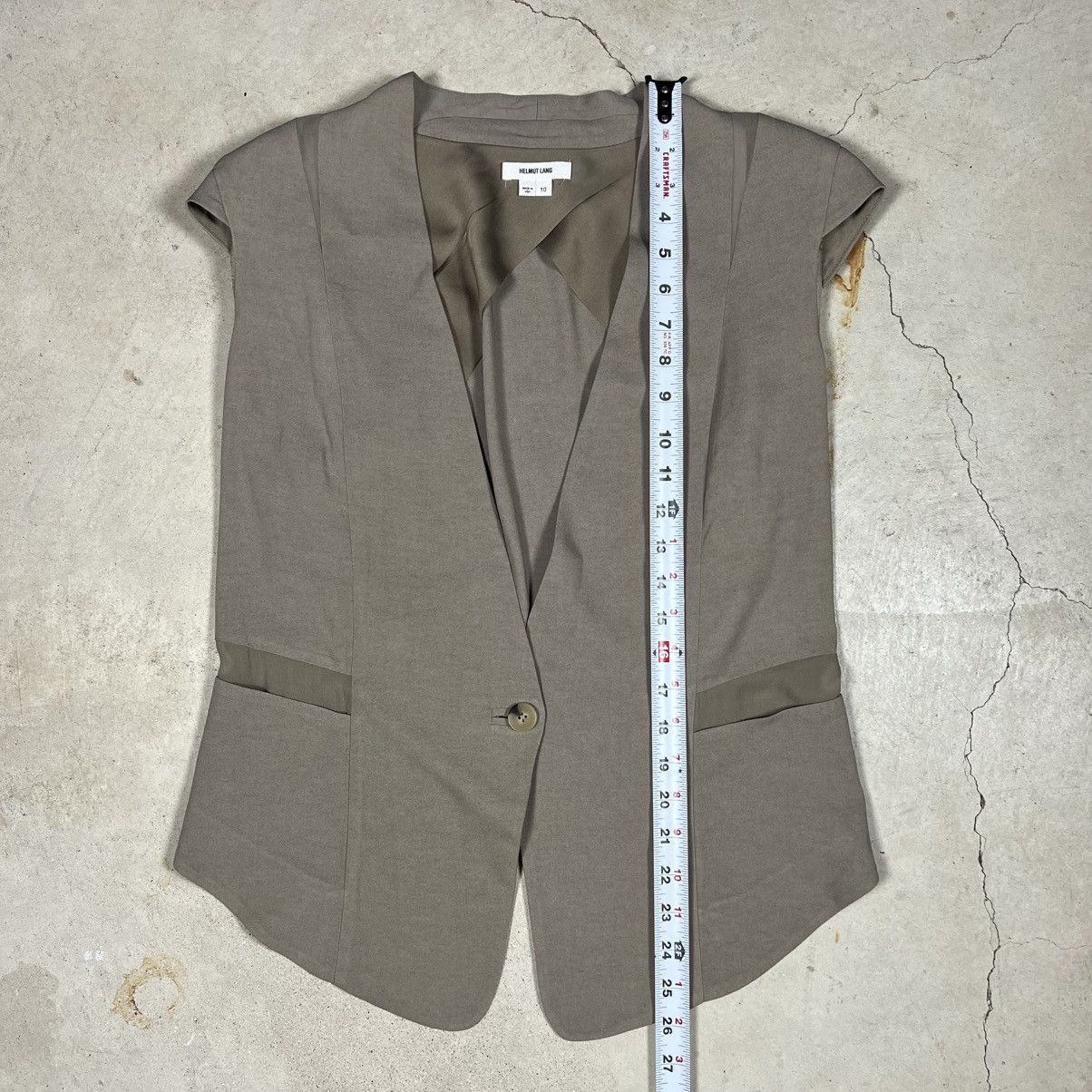 Helmut Lang Helmut Lang Women’s Sleeveless Blazer Size L / US 10 / IT 46 - 12 Thumbnail