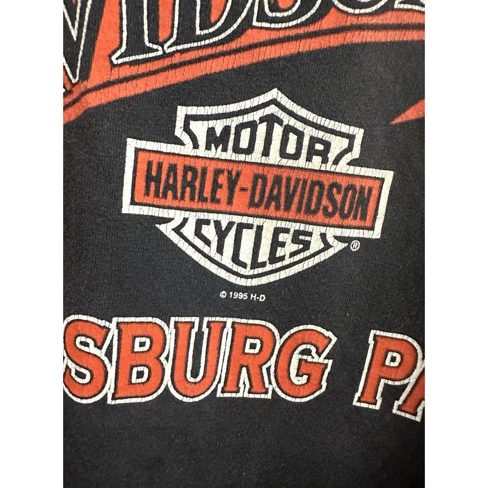 Harley Davidson VTG Harley-Davidson Biker T-Shirt XXL Black Size US XXL / EU 58 / 5 - 5 Thumbnail