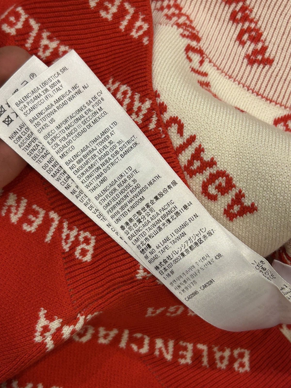 Balenciaga Balenciaga AOP Sweater - Red Size S / US 4 / IT 40 - 6 Thumbnail