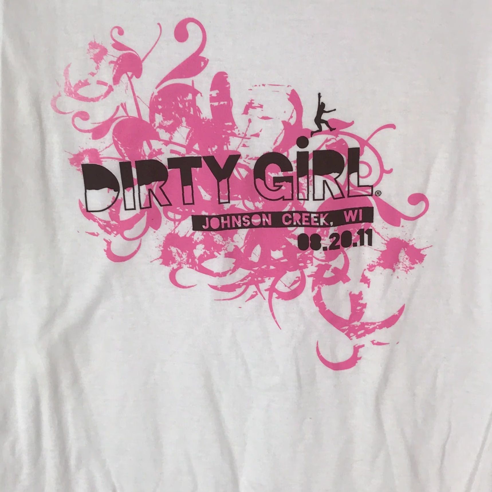 Gildan Gildan Womens Graphic White T Shirt Short Sleeve Dirty Girl Johnson Creek Size M Size M / US 6-8 / IT 42-44 - 3 Thumbnail