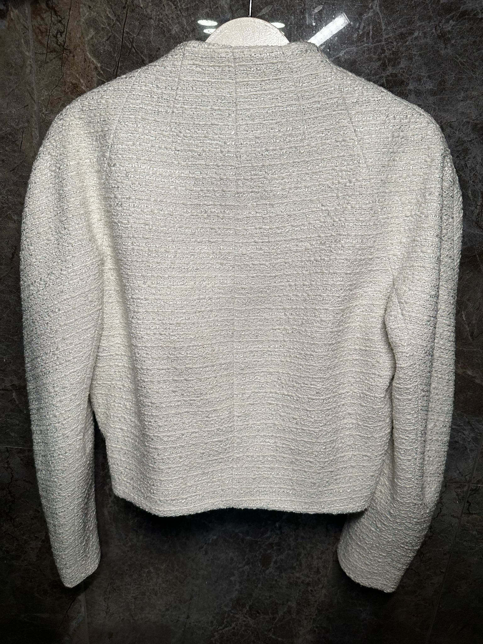 Proenza Schouler Proenza Schouler Re Edition Ivory Cropped Bouclé Jacket Size XS / US 0-2 / IT 36-38 - 2 Thumbnail