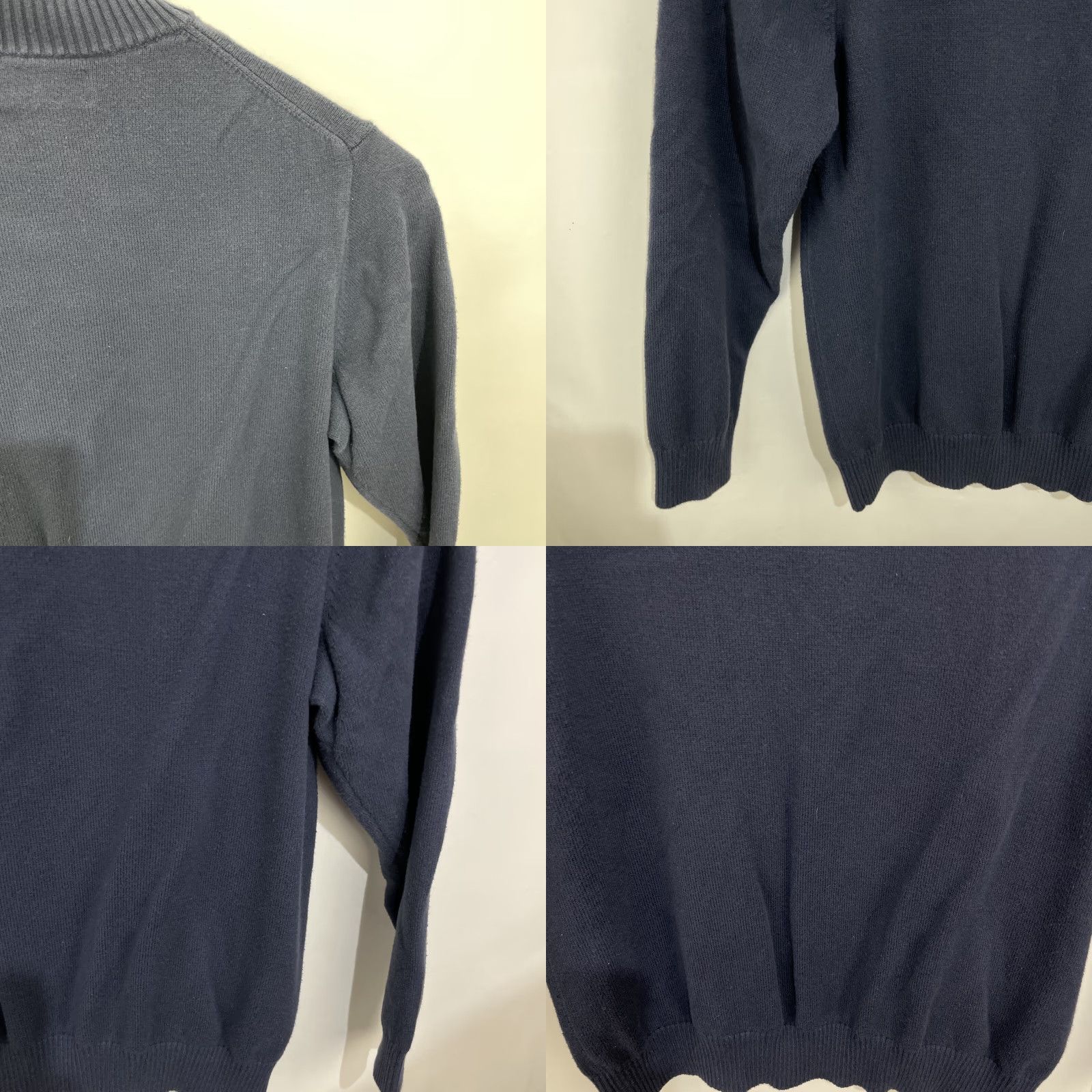 Duluth Trading Company Duluth Trading Co Large Men's Strongarm 1/4 Zip Mock Sweater Navy Cotton Blend Size US L / EU 52-54 / 3 - 9 Thumbnail