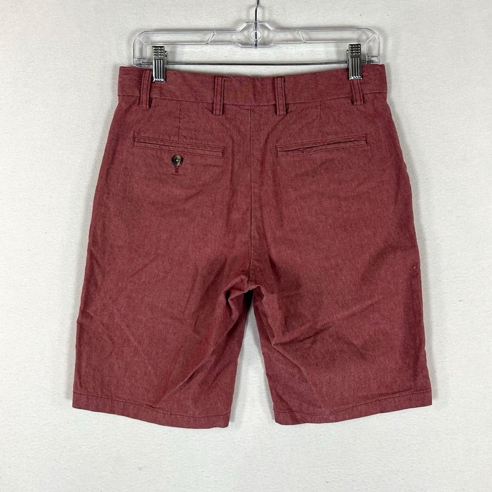Old Navy Old Navy Slim Red Chambray Chino Shorts Men 28 Casual Flat Front Mid Rise Button Zipper Pockets 10in Inseam Size US 28 / EU 44 - 7 Thumbnail