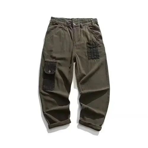 20AW Indigo Union Japan Olive Pocket Patchwork Pants