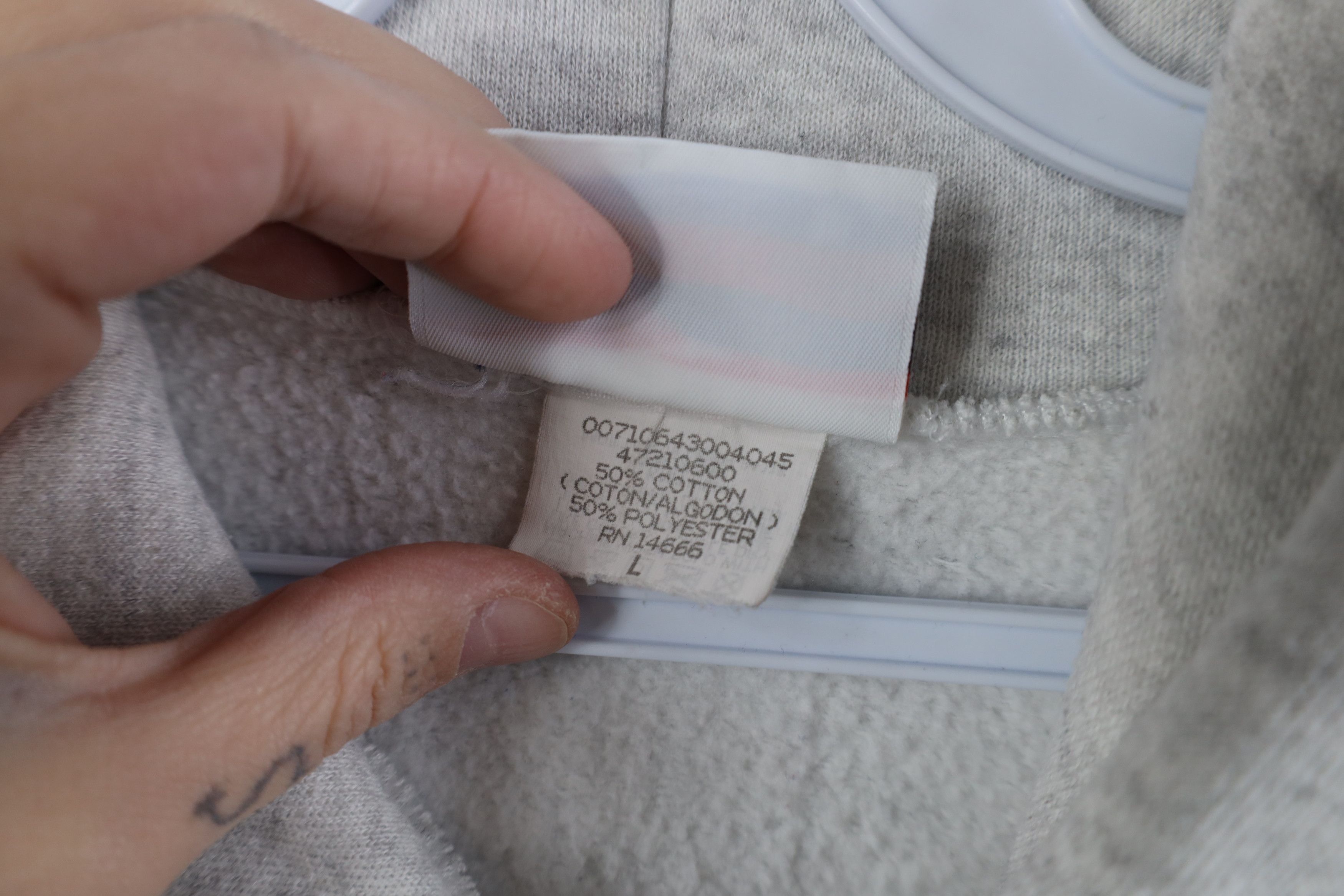 Vintage Vintage 80s 90s Bike Blank Heavy Full Zip Hoodie Gray USA Size US L / EU 52-54 / 3 - 10 Thumbnail