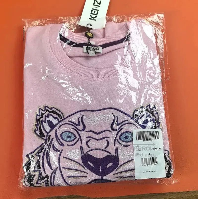 Kenzo Kenzo Pink Tiger Head Long Sleeve Sweater . Size L / US 10 / IT 46 - 8 Thumbnail