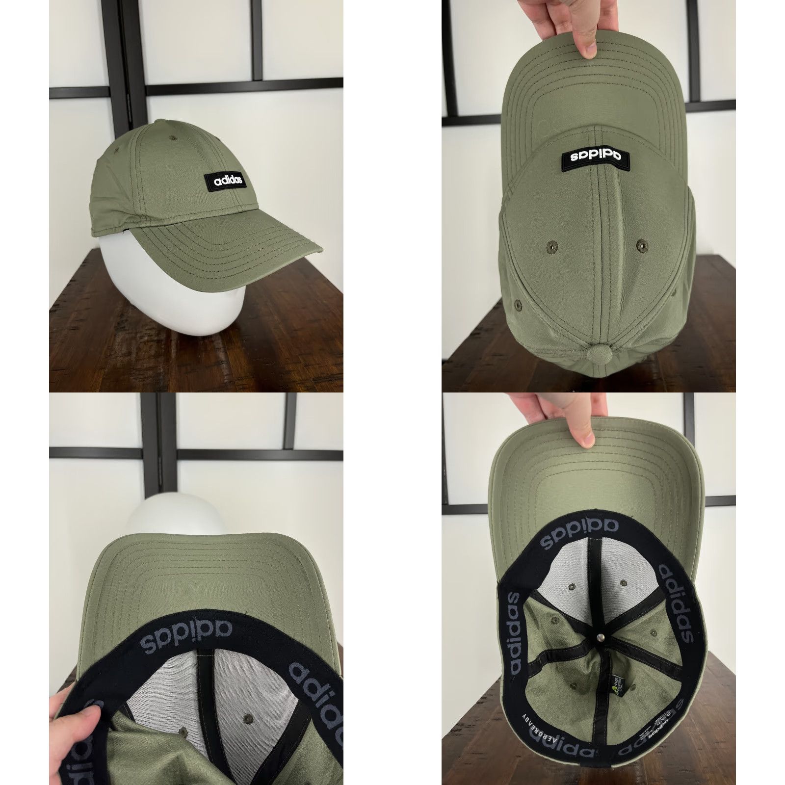 Adidas Adidas Hat Cap Fitted Adult One Size Green Polyester Blend Stretch A-Flex Golf Hat Mens Size ONE SIZE - 8 Thumbnail