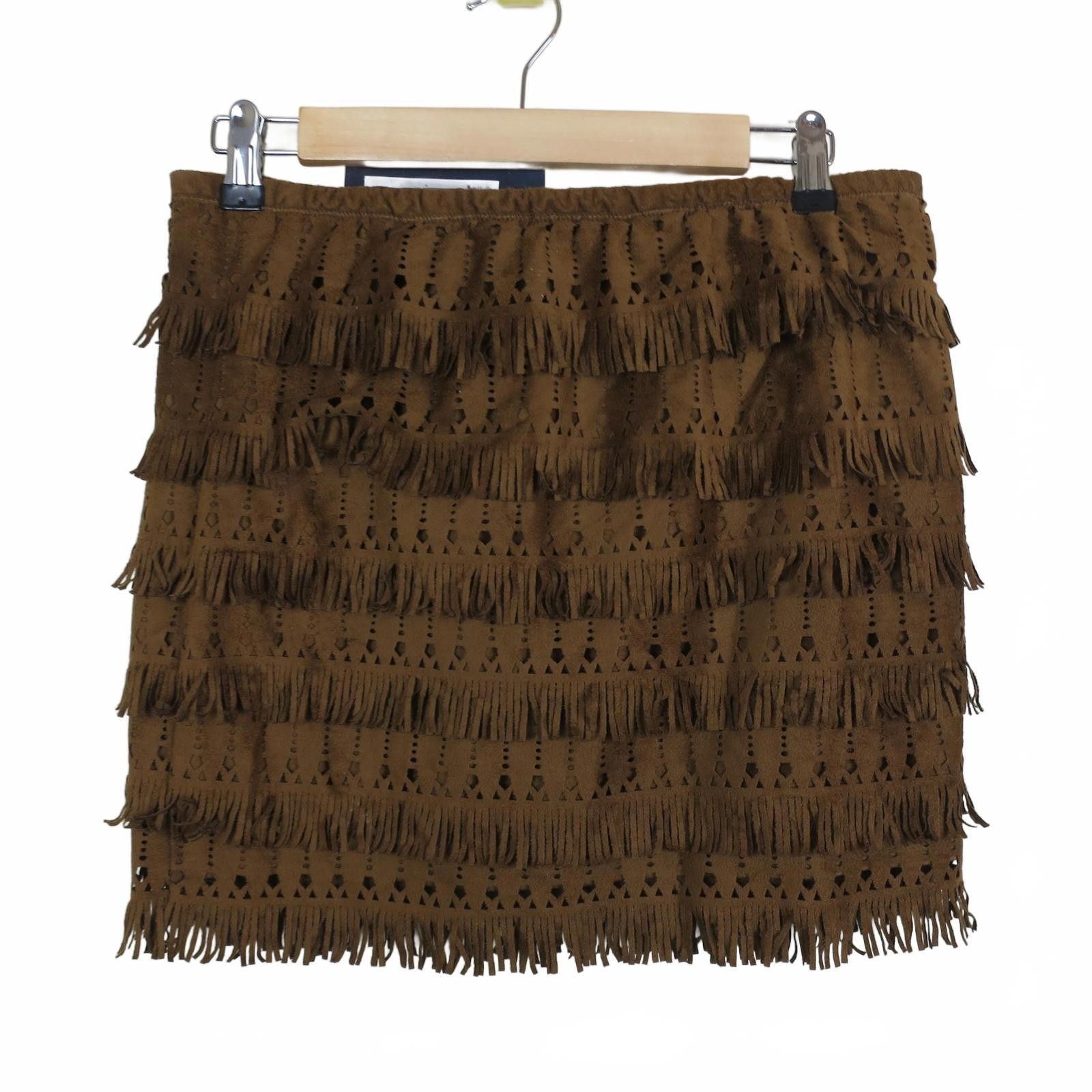 Other Chic Chelsea & Violet Fringe Mini Skirt Size 28" / US 6 / IT 42 - 3 Thumbnail