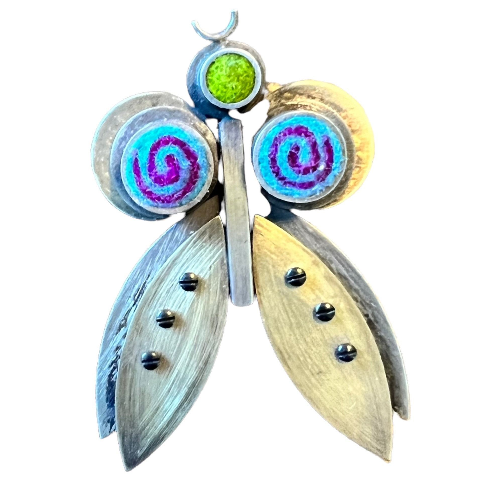 Other Michele Friedman Wool Felt Sterling Dragonfly Artisan Art To Size ONE SIZE - 1 Thumbnail