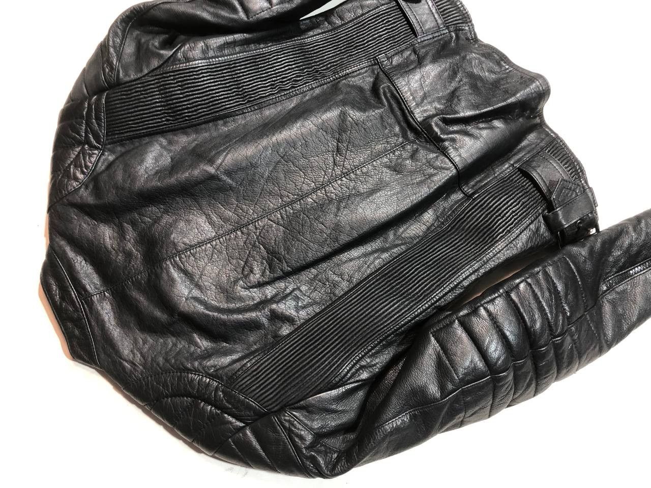 Genuine Leather × Vintage Vintage Moto Biker Triple Black Leather Jacket Size US S / EU 44-46 / 1 - 10 Thumbnail