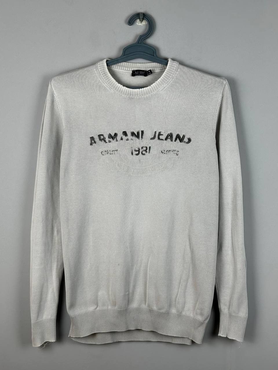 Armani Rare Vintage Armani Jeans Distressed Sweater Size L Size US L / EU 52-54 / 3 - 1 Thumbnail