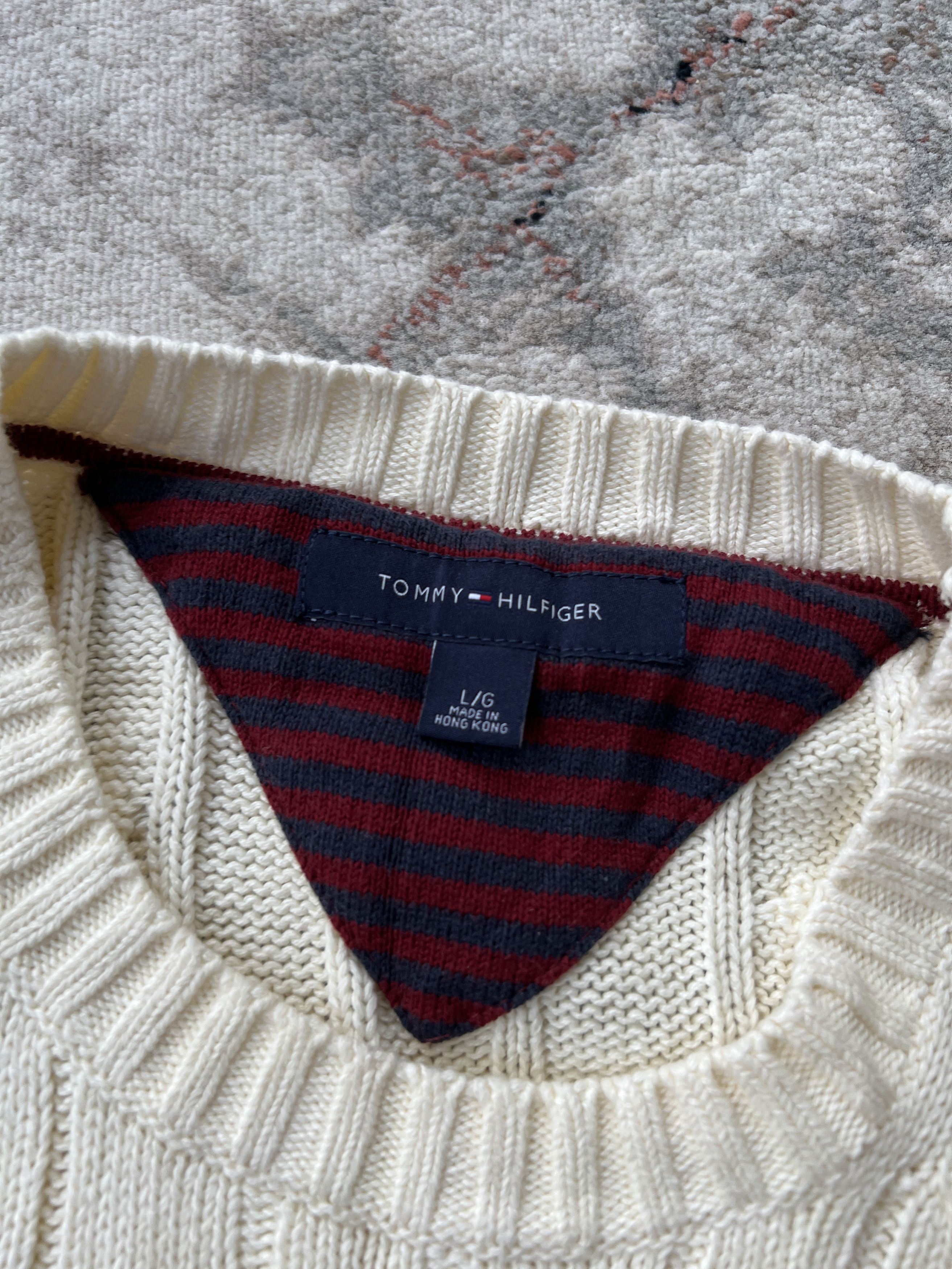 Tommy Hilfiger Tommy Hilfiger Cable Knit Cotton Sweater Size US L / EU 52-54 / 3 - 4 Thumbnail