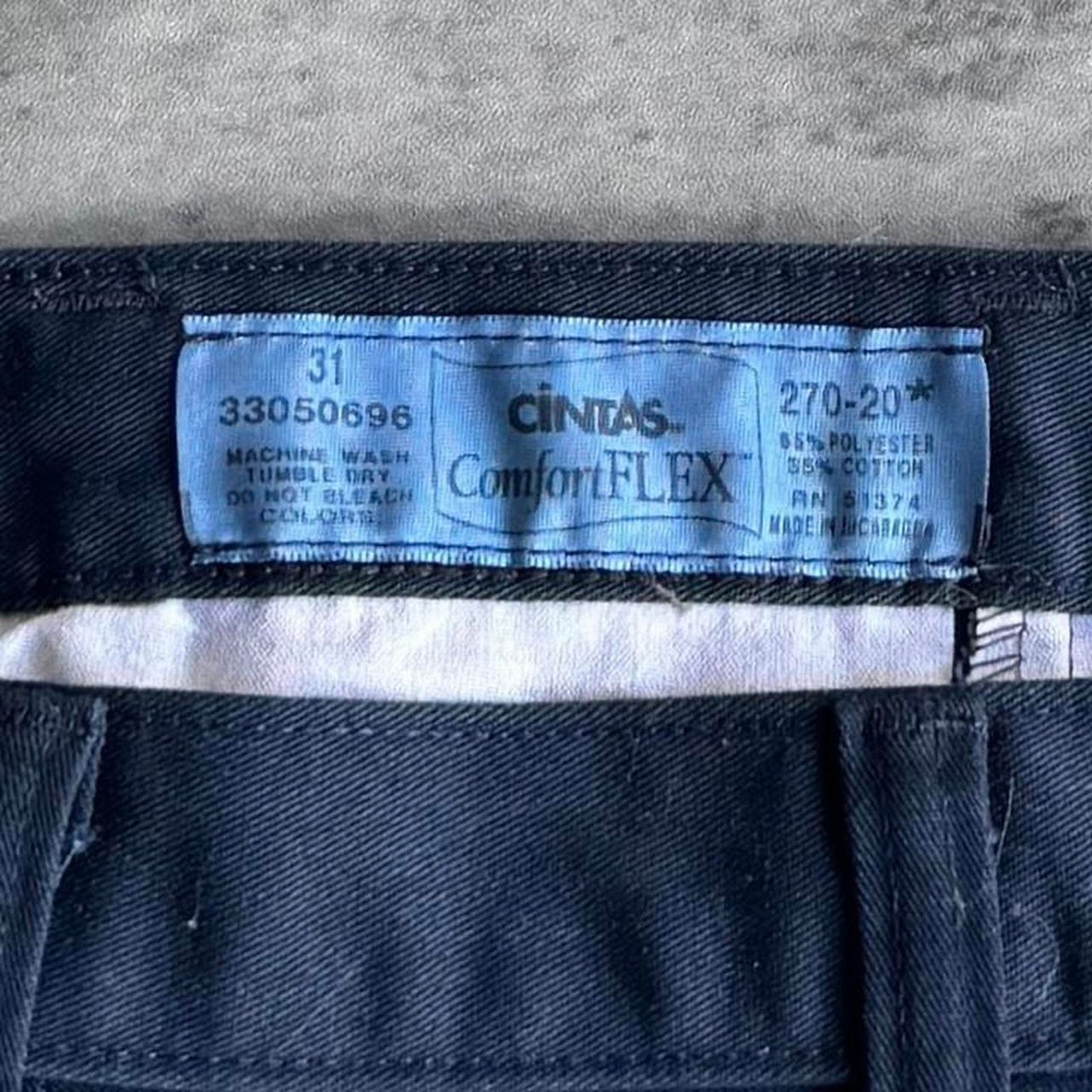 Cintas × Japanese Brand × Vintage Vintage Y2K Carhartt Style Navy Cargo Utility Workwear Pants Size US 31 - 3 Thumbnail