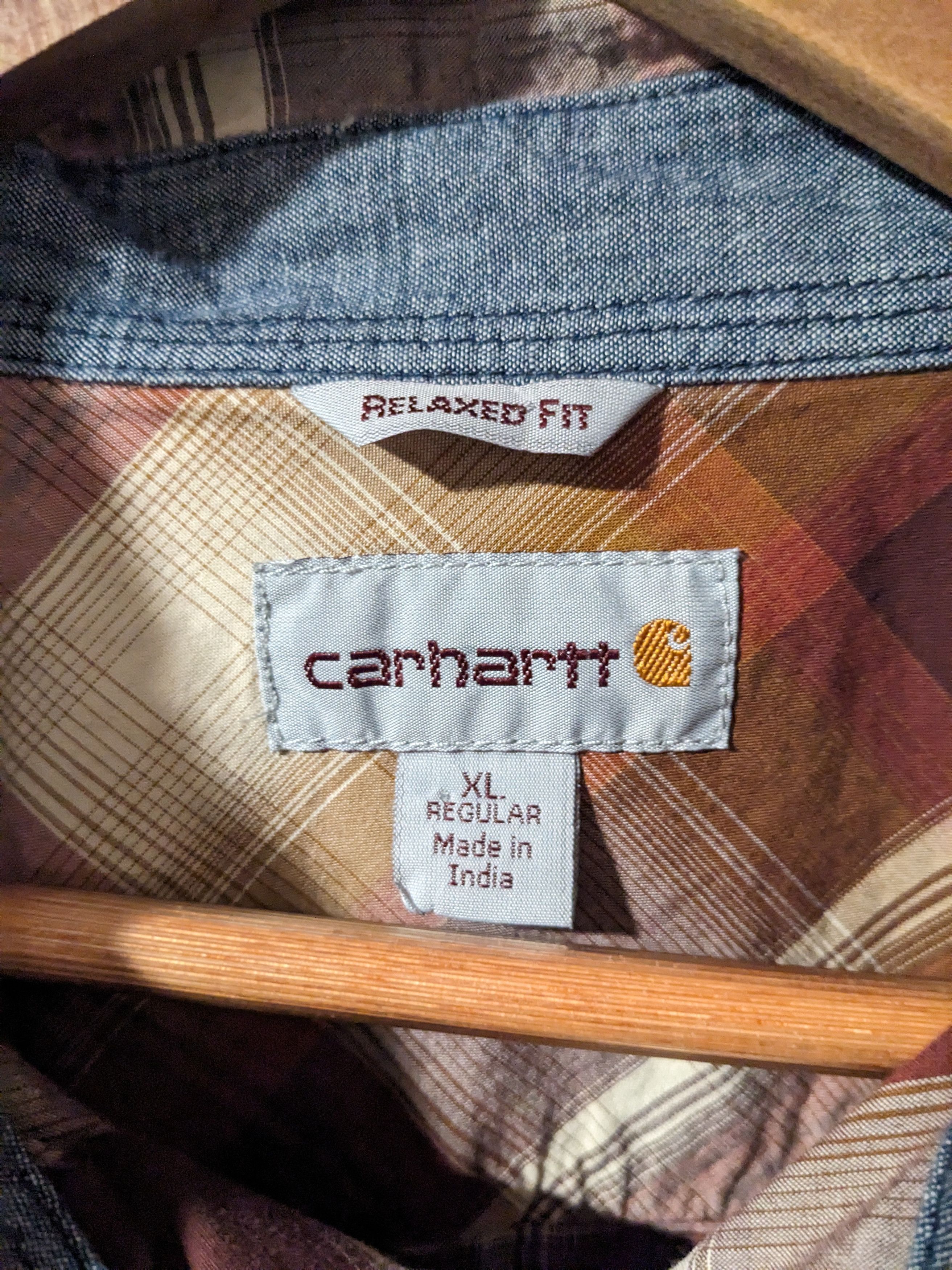 Carhartt × Vintage Vintage Y2K Carhartt Pearl Snap Relaxed Fit Button Up Shirt Size US XL / EU 56 / 4 - 3 Thumbnail