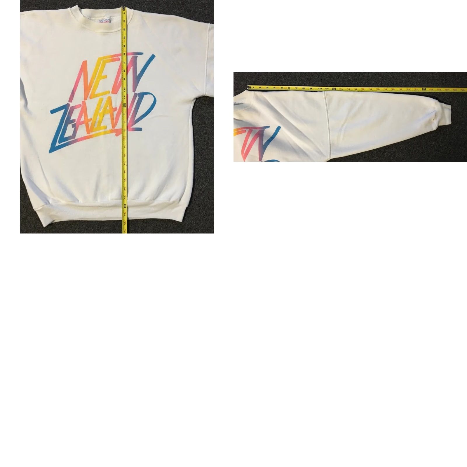 Vintage Vtg 90s New Zealand Faded Sweatshirt S Vaporwave White Hoodie Men Size US S / EU 44-46 / 1 - 9 Thumbnail