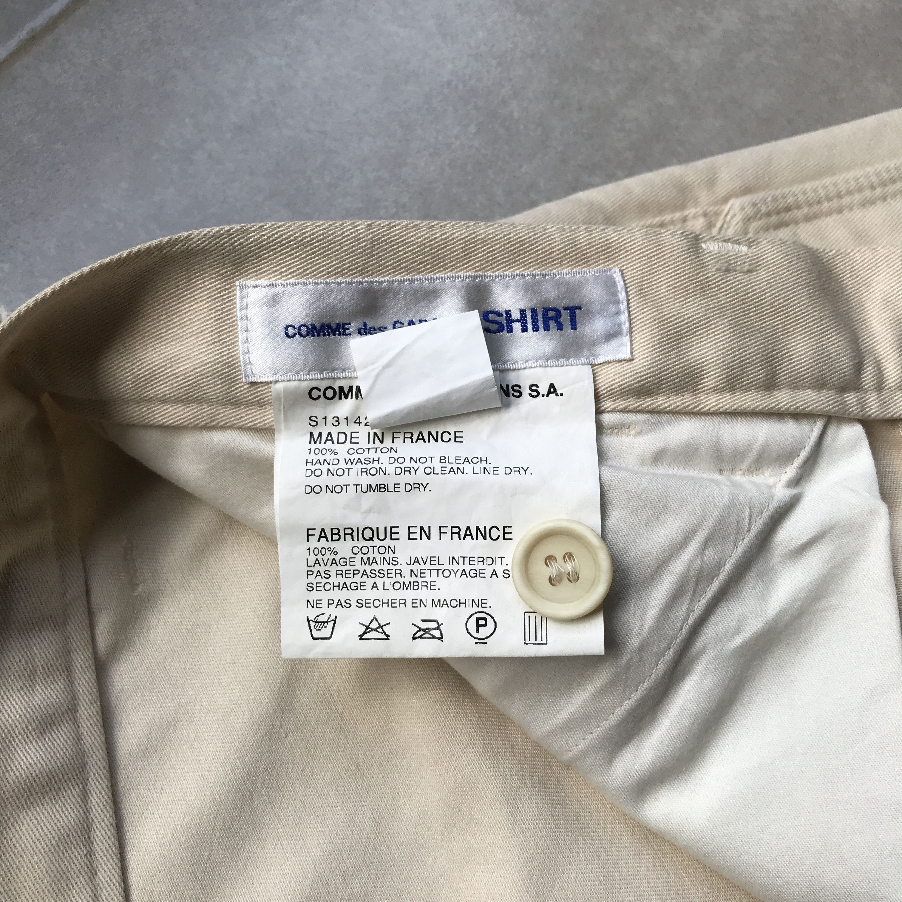 Comme des Garcons SHIRT Comme des Garcons Shirt Beige Trouser Size US 34 / EU 50 - 13 Thumbnail