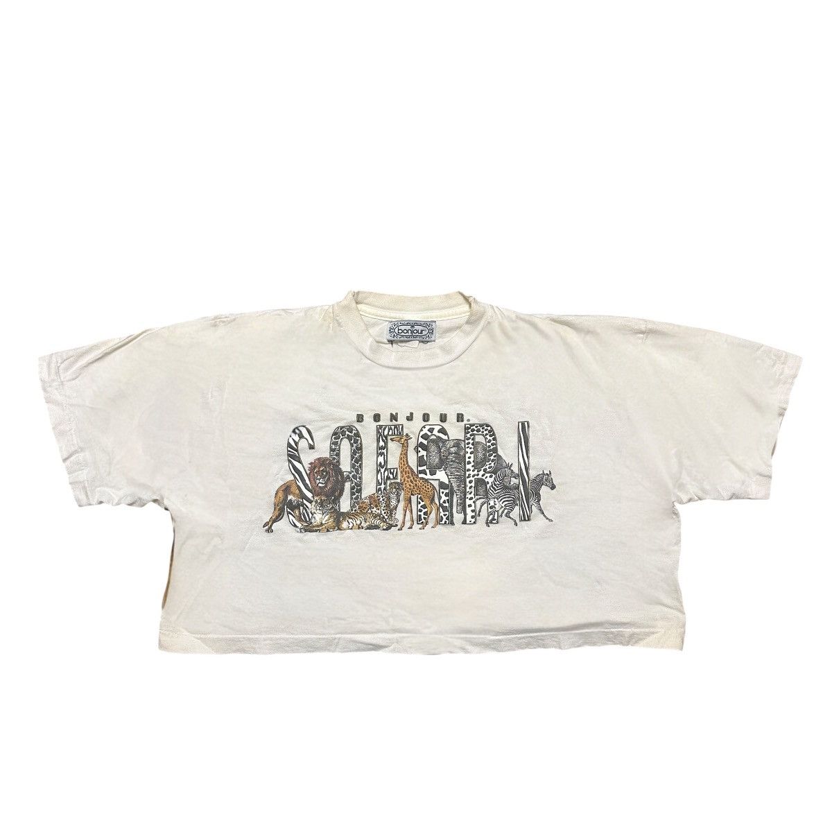 Vintage Vintage 90s Women’s Bonjour Safari Cropped Shirt Size L / US 10 / IT 46 - 1 Thumbnail