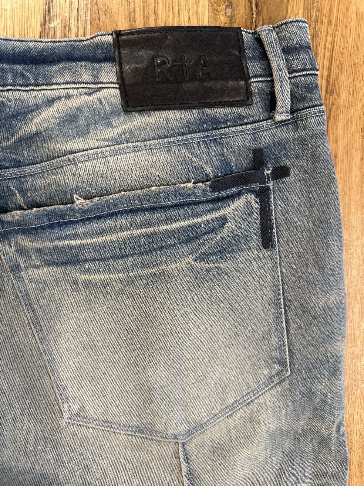 Rta RTA Small White Spell Blue Denim Jeans Size 40 Size US 40 / EU 56 - 5 Thumbnail