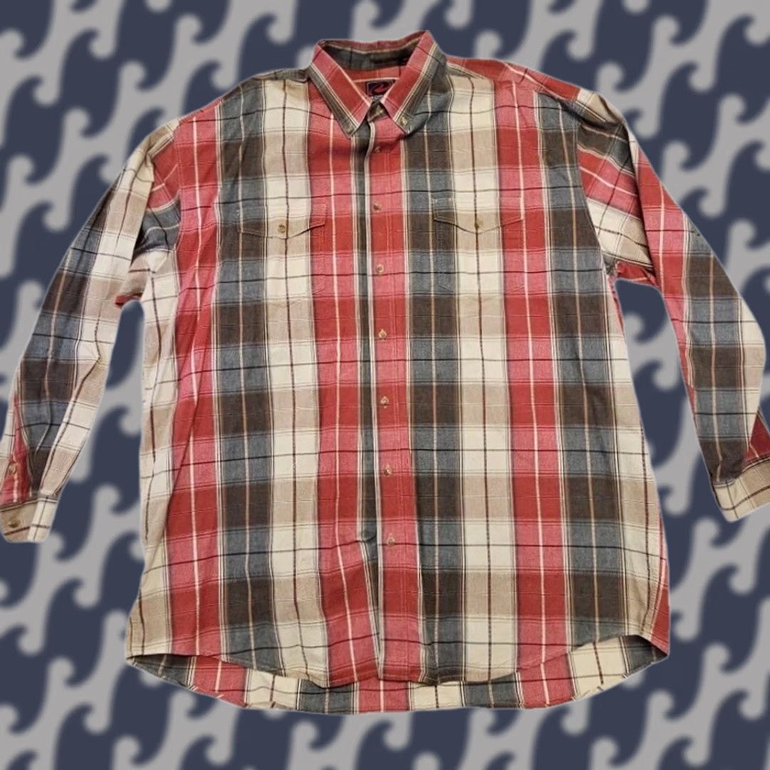 Roper Roper Shirt Plaid Western 3XT Big & Tall Long Sleeve Cotton Multicolor Snap Pocket Men Size US XXL / EU 58 / 5 - 1 Thumbnail