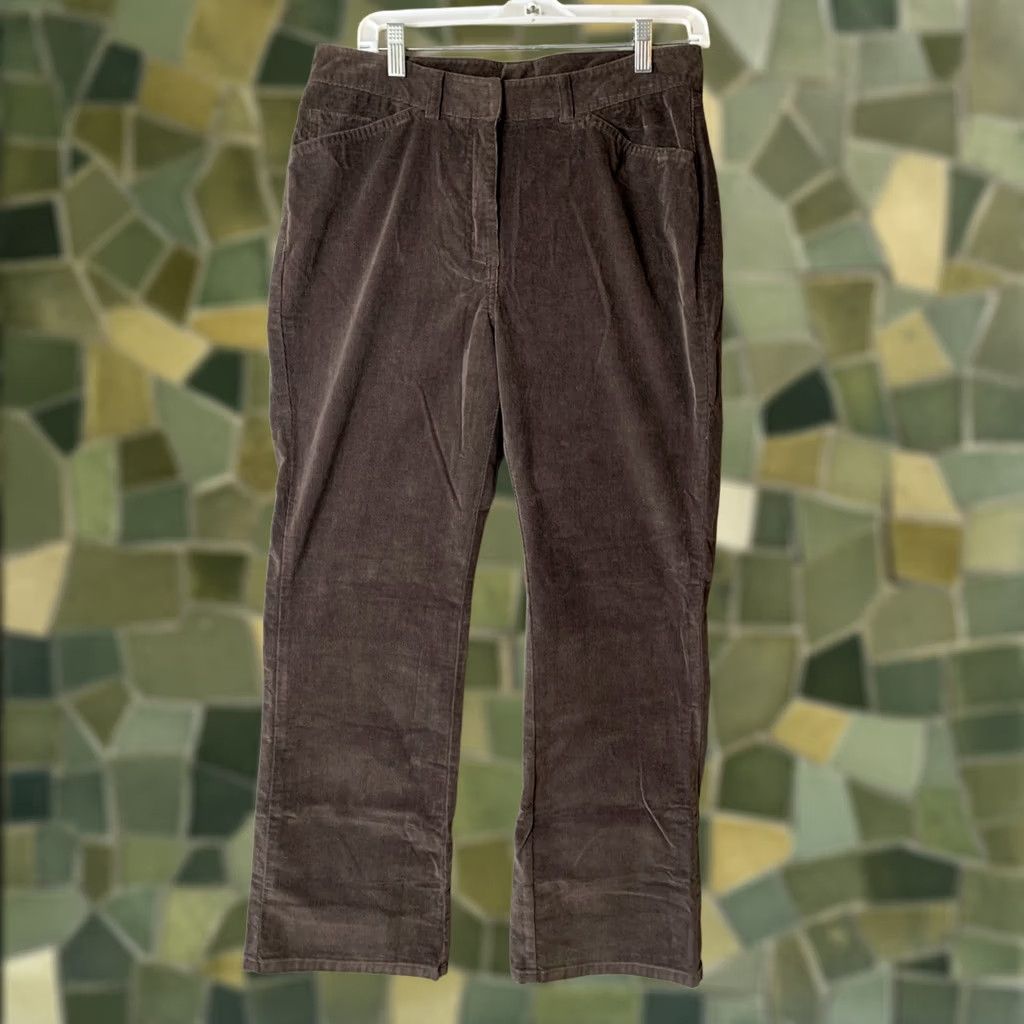 Vintage VINTAGE LL Bean Pants Women 10 Regular Brown Featherweight Corduroy Wide-Leg NWT Size 32" / US 10 / IT 46 - 1 Thumbnail