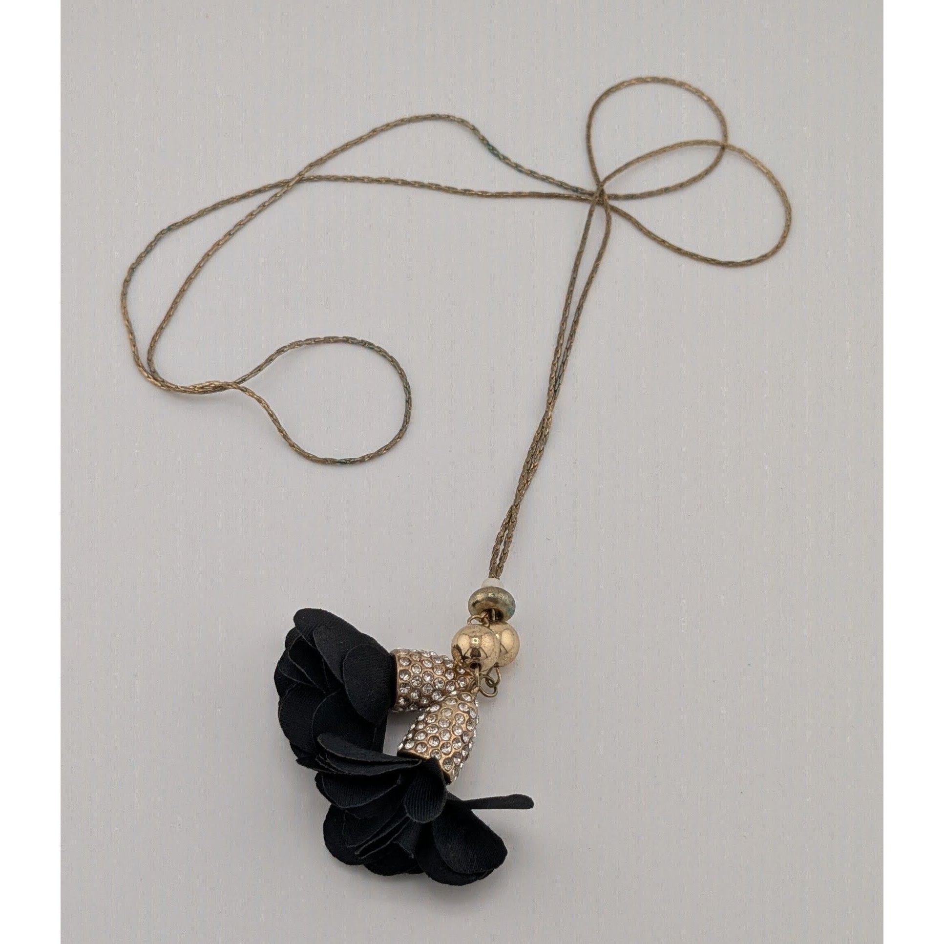 I.N.C INC International Concepts Floral Rhinestone Lariat Necklace Size ONE SIZE - 7 Thumbnail