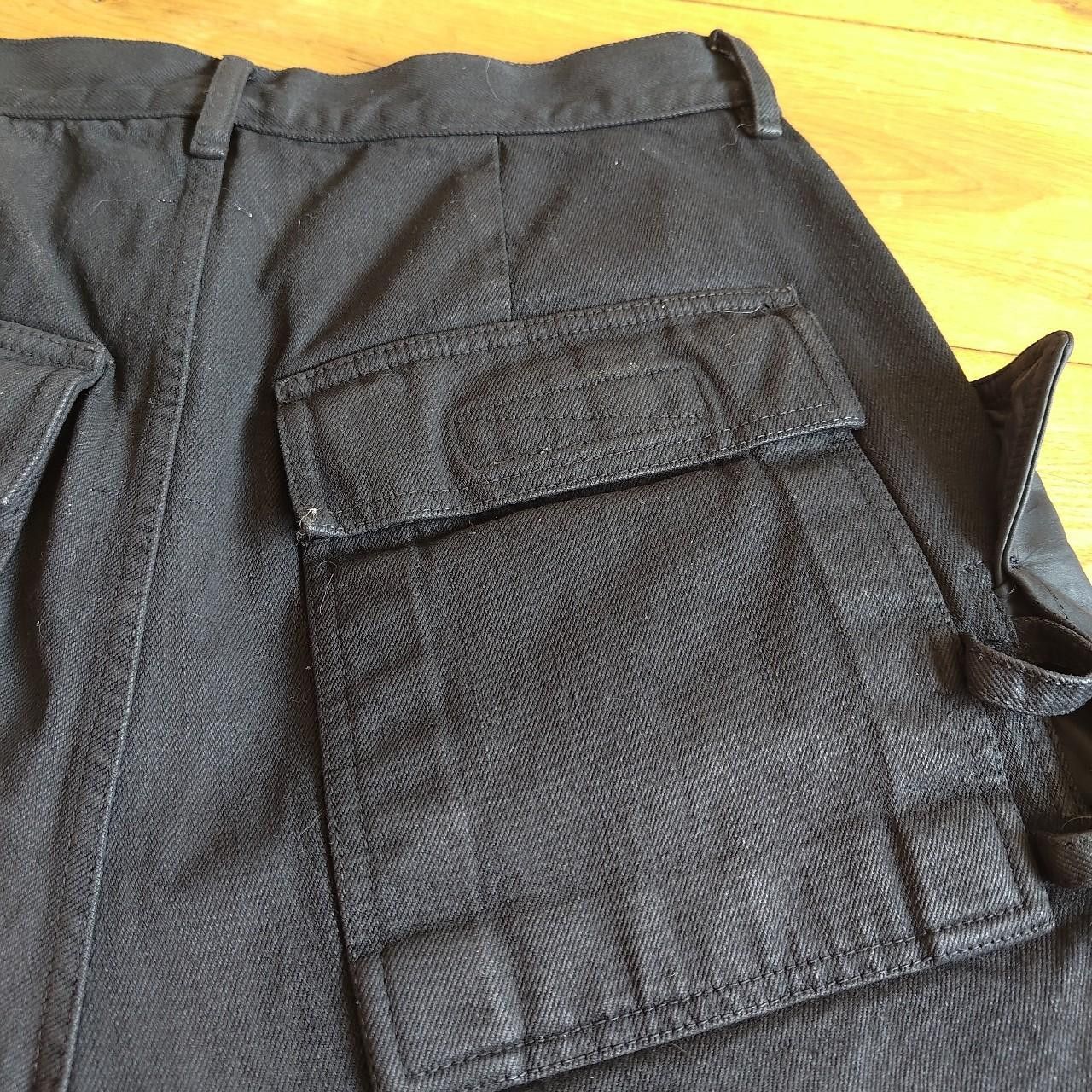 Rick Owens Runway Stefan shorts - waxed denim with calf leather cargo Size US 28 / EU 44 - 5 Thumbnail