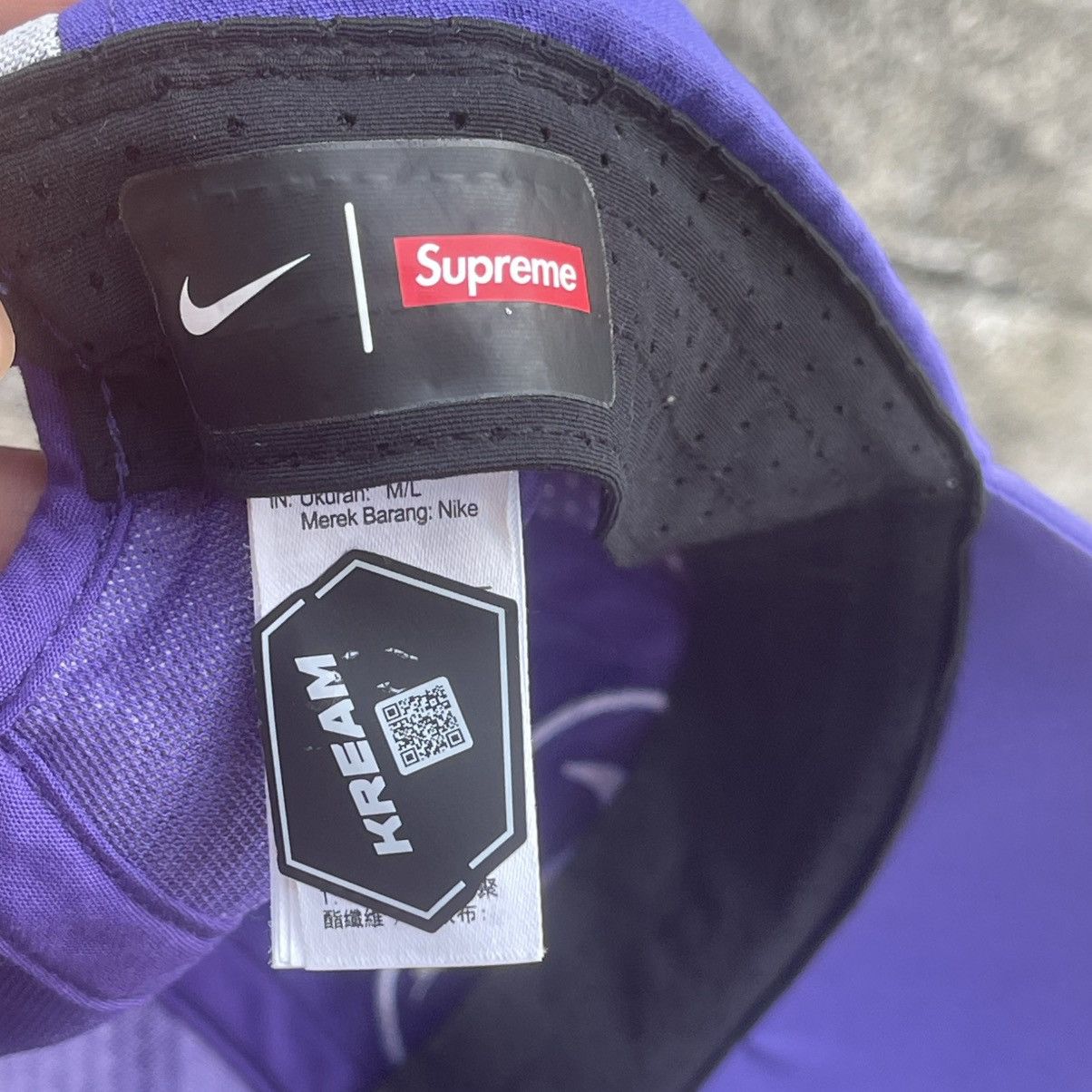Nike × Supreme Supreme x Nike SS21 Trail Running Hat Purple (KREAM Tag) Size ONE SIZE - 13 Thumbnail
