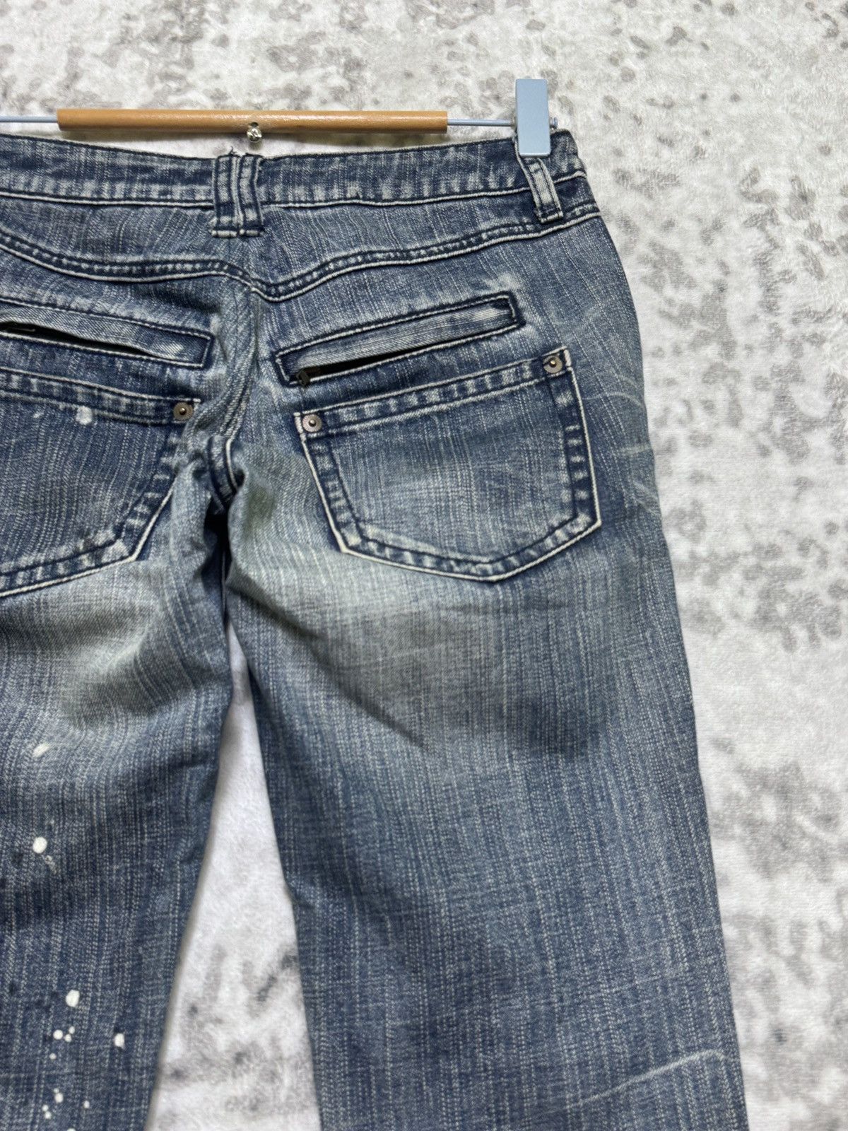 5351 POUR LES FEMMES Archive 5351 Pour Les Fammes Distressed Slim Biker jeans Size 26" / US 2 / IT 38 - 11 Thumbnail