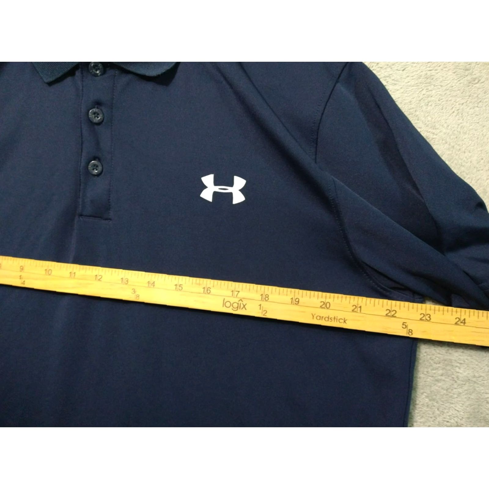 Under Armour Under Armour Shirt Mens Large Navy Blue Polo UA Tech Short Sleeve HeatGear Size US L / EU 52-54 / 3 - 4 Thumbnail
