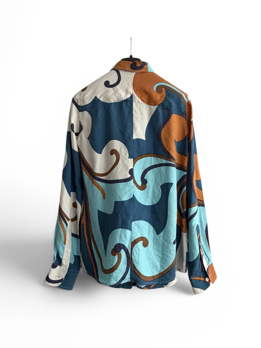 Dolce & Gabbana Dolce Gabbana Abstract Silk Shirt Size L / US 10 / IT 46 - 2 Thumbnail
