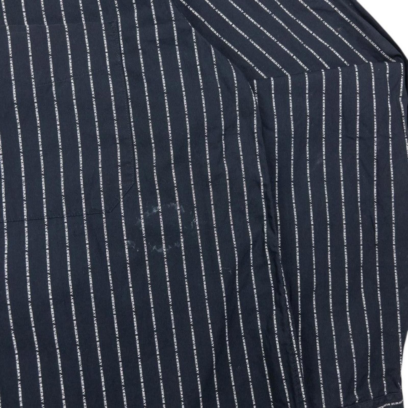 Burberry Vintage Burberry Text Stripe Long Sleeve Button Up Shirt L Size US L / EU 52-54 / 3 - 5 Thumbnail