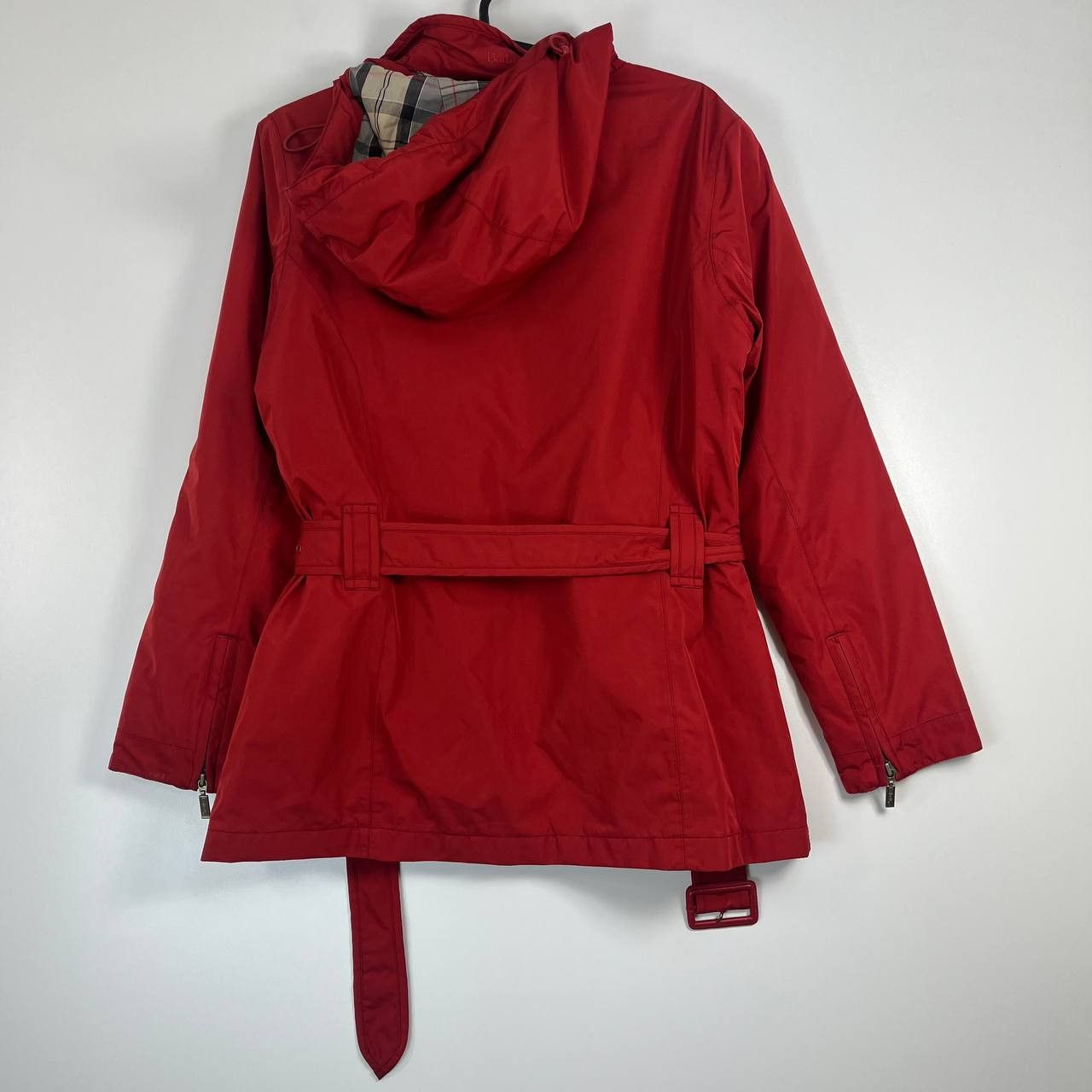Barbour Barbour Womens Waterproof Hooded Jacket Red Belted Size 38 Size M / US 6-8 / IT 42-44 - 7 Thumbnail