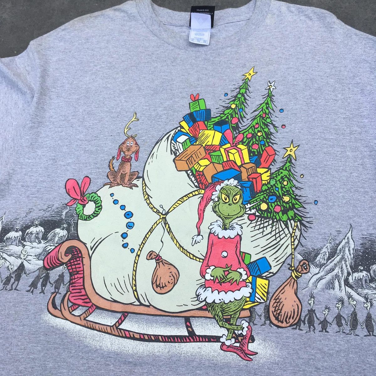 Vintage RARE ‼️ How the Grinch Stole Christmas Size US XL / EU 56 / 4 - 2 Thumbnail