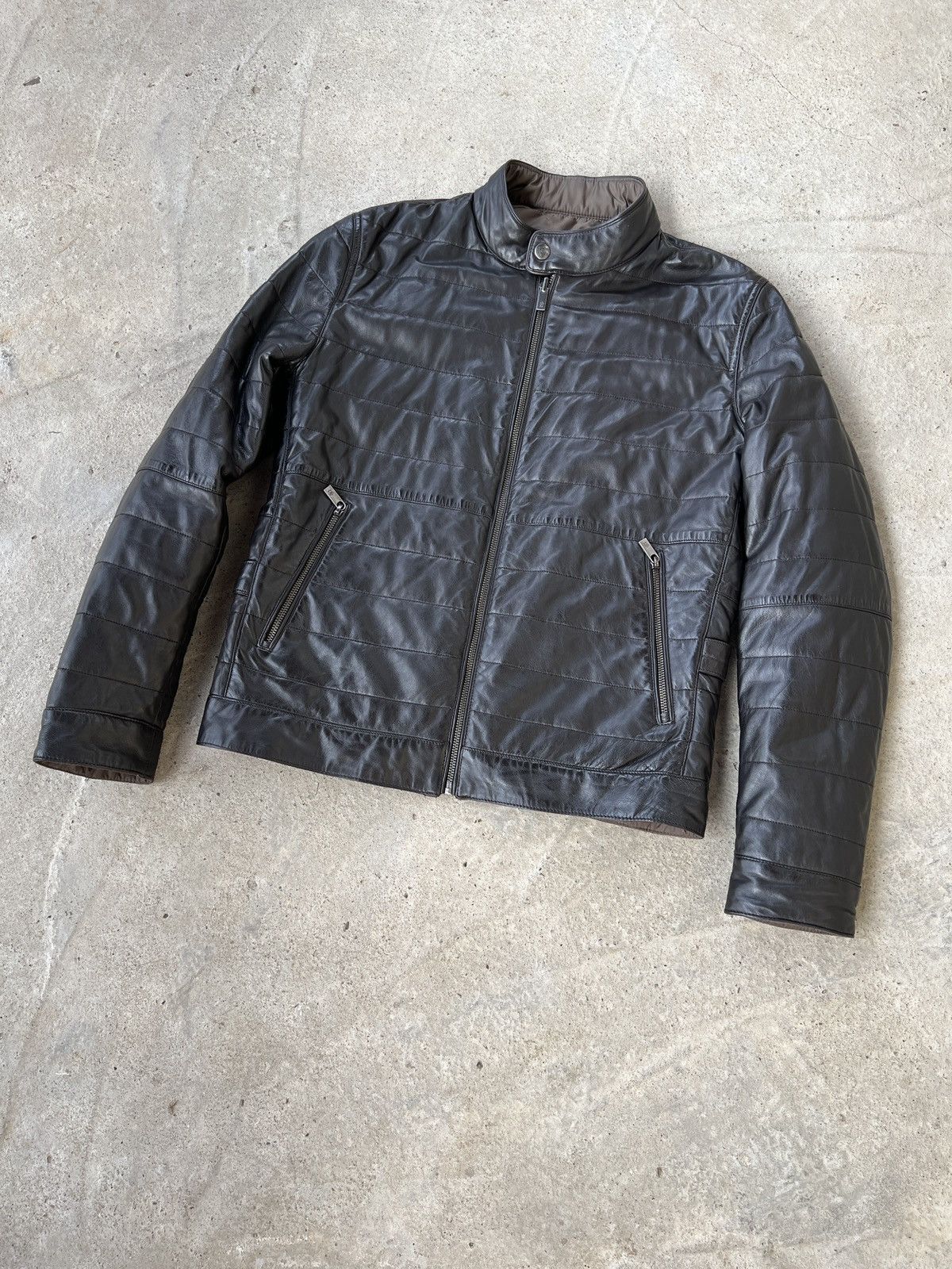 Massimo Dutti Massimo Dutti Leather Double Sided Jacket Size US M / EU 48-50 / 2 - 1 Thumbnail